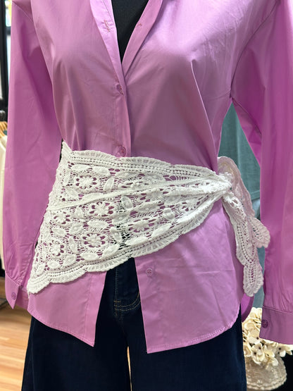 Foulard en crochet - Blanc