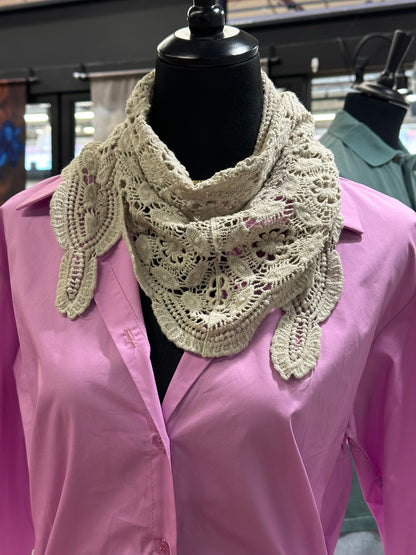 Foulard en crochet - Beige