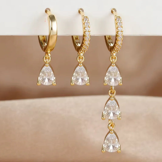 Accumulation 3 anneaux strass