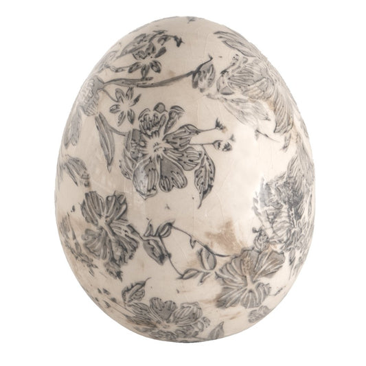Oeuf décoratif gris - Taille S