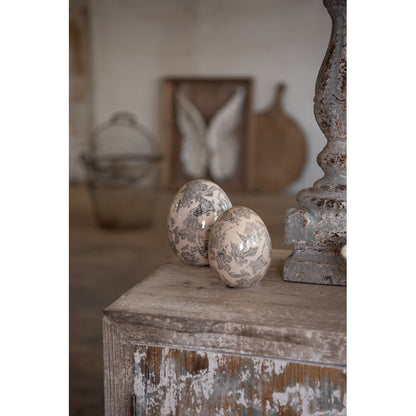 Oeuf décoratif gris - Taille L