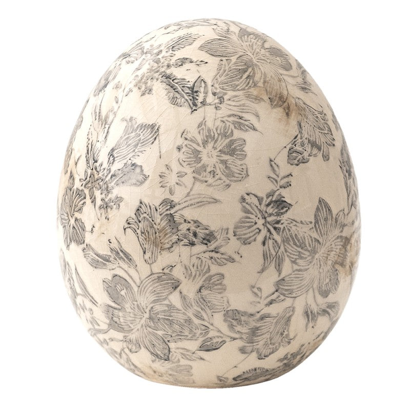 Oeuf décoratif gris - Taille L