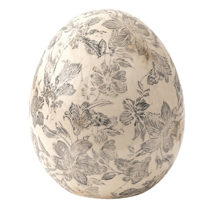 Oeuf décoratif gris - Taille L
