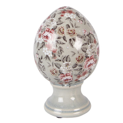 Oeuf décoratif vintage sur pied - Taille M