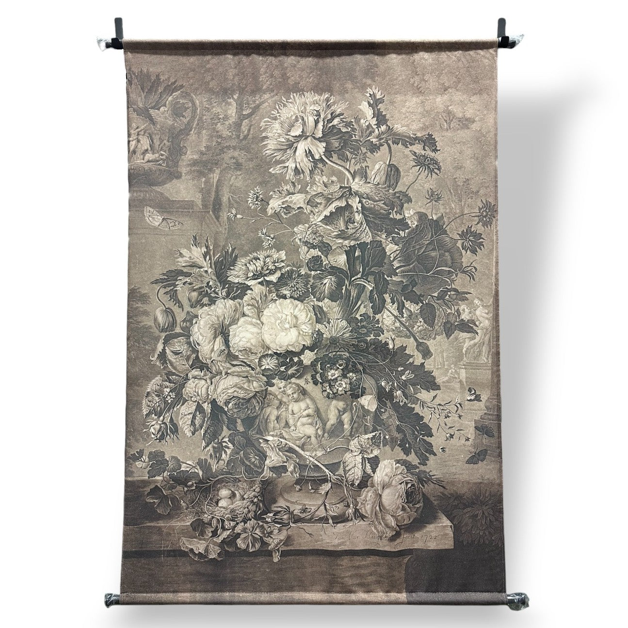 Toile bouquet baroque 105 x 136 cm